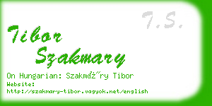 tibor szakmary business card